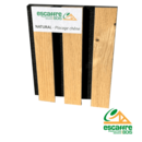 Tasseaux décor int - 2400 x 600 x ép22mm - NATURAL placage CHENE feutrine NOIRE